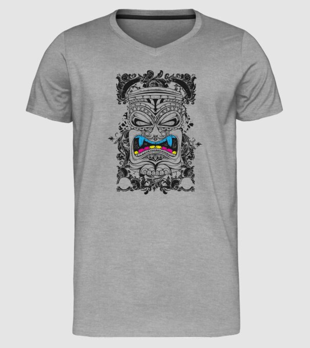 Stâlp totem antic model gri pe tricou