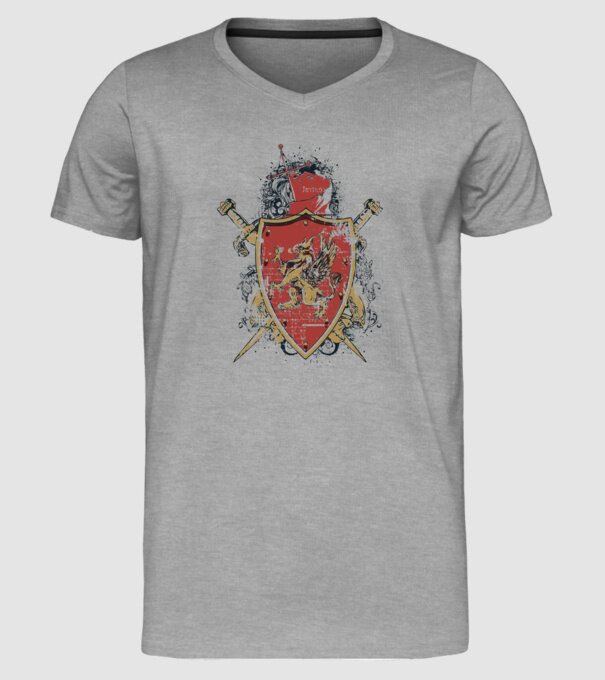 Scut model gri pe tricou