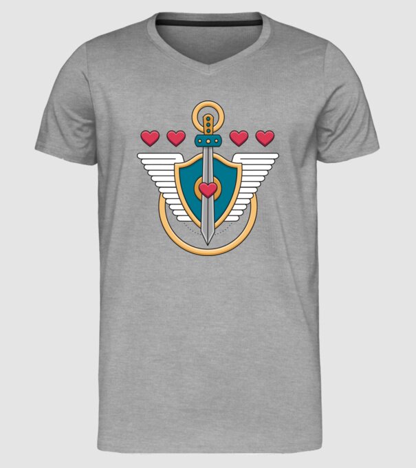Scut - Gamer model gri pe tricou