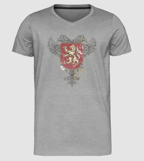 Scut - Leu model gri pe tricou