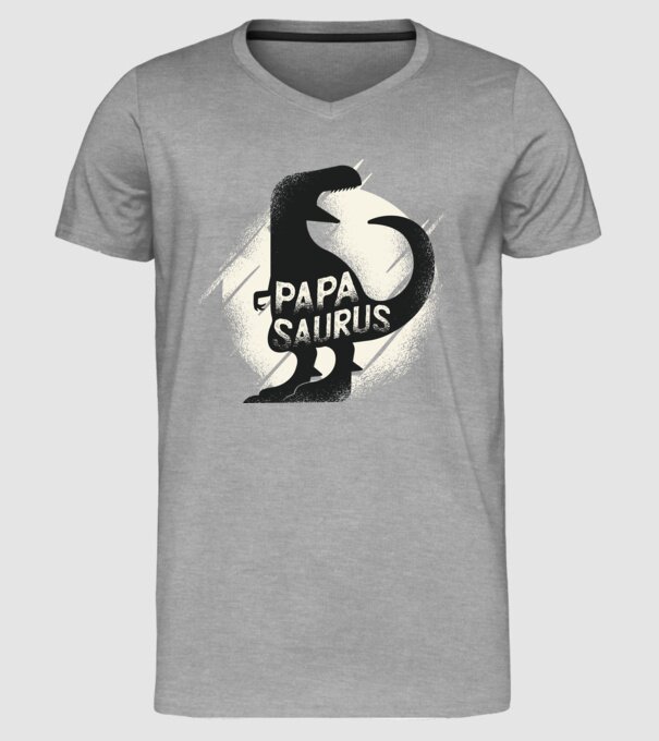 papasaurus model gri pe tricou