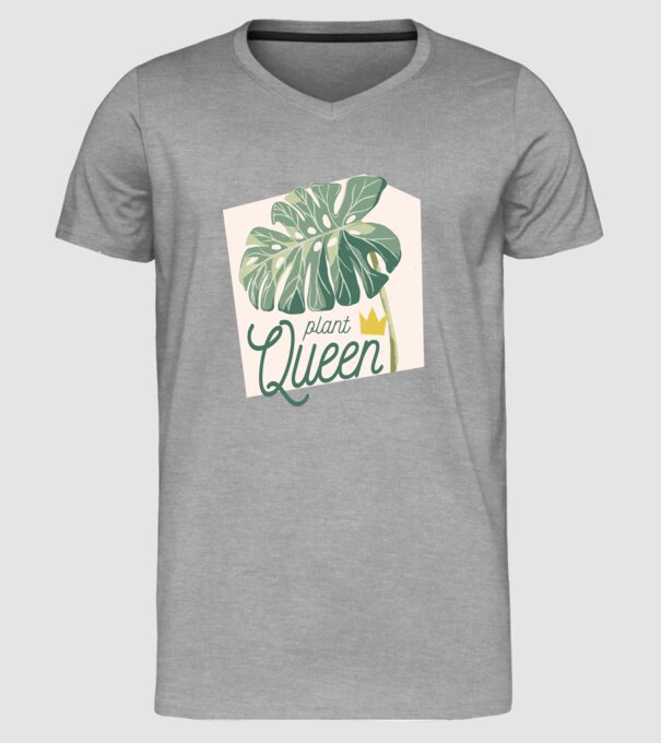 Plant Queen model gri pe tricou