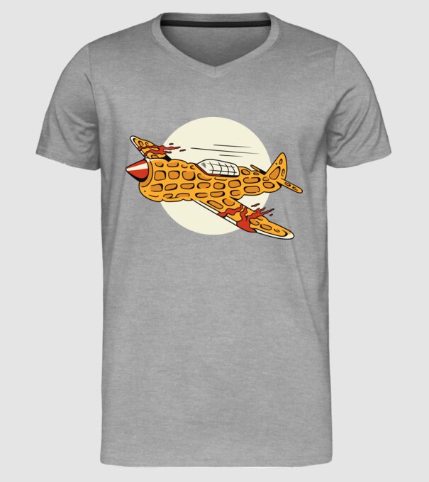 Prăjitură zburătoare model gri pe tricou