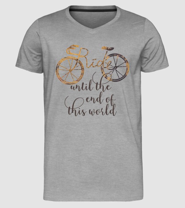 Ride until the end of this world model gri pe tricou