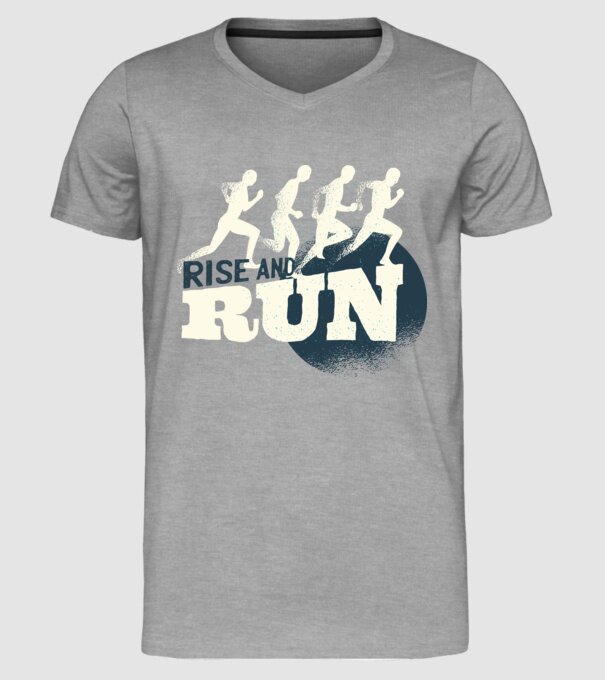Rise and Run - Tricou pentru alergători model gri pe tricou