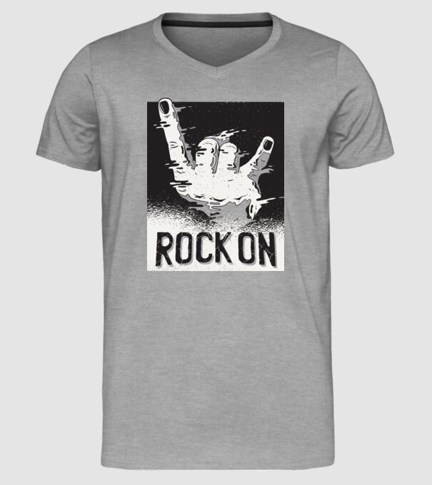 Rock On model gri pe tricou