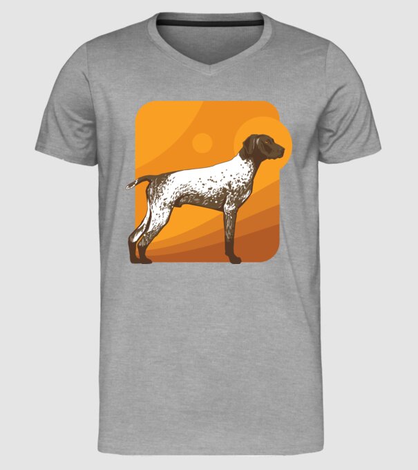 Pointer cu părul scurt model gri pe tricou