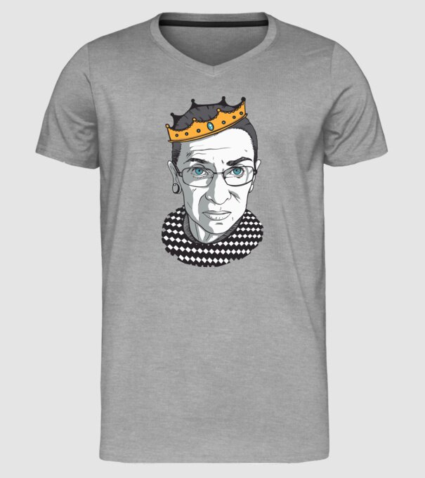 Ruth Bader Ginsburg model gri pe tricou