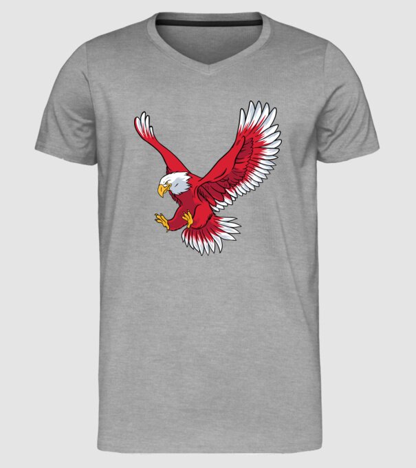 Vultur model gri pe tricou