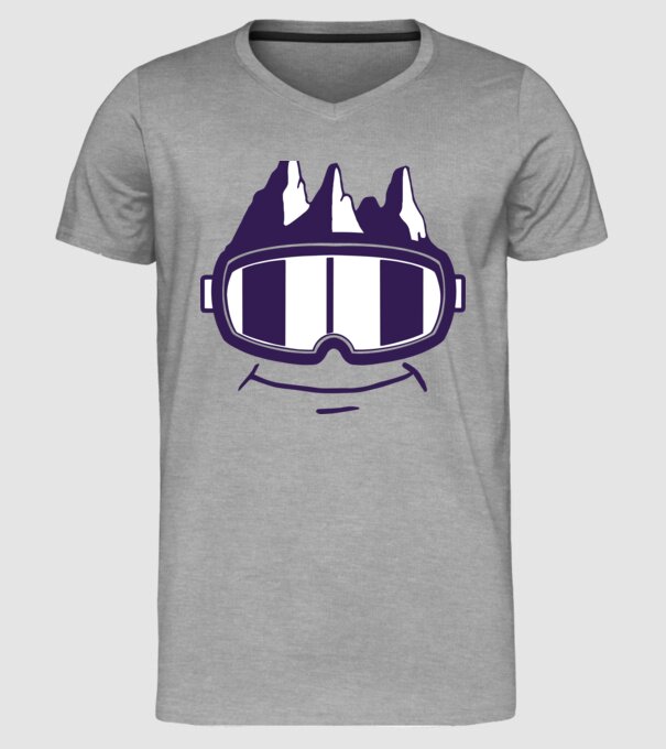 Ochelari de schi Smiley model gri pe tricou