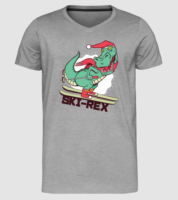 Ski Rex model gri pe tricou