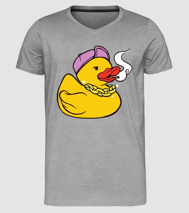 rățușcă de cauciuc Smoker model gri pe tricou