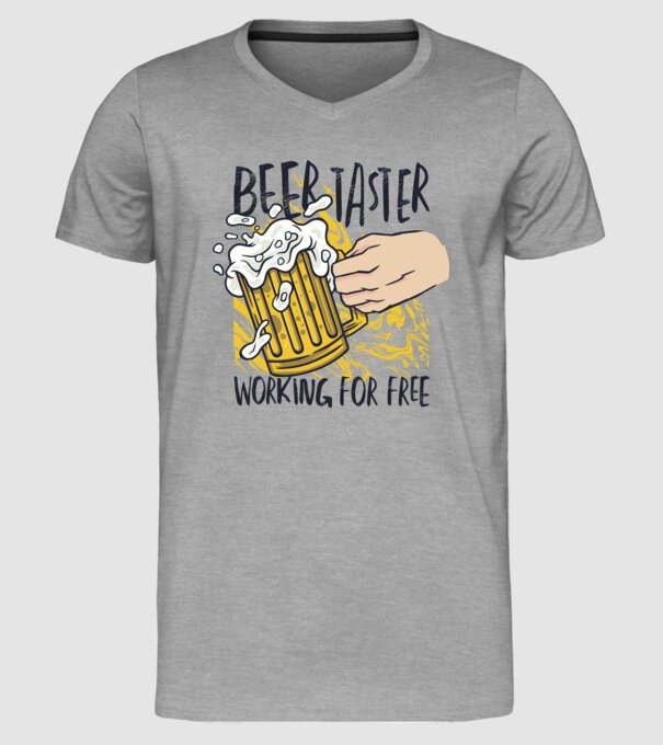 Degustare de bere model gri pe tricou