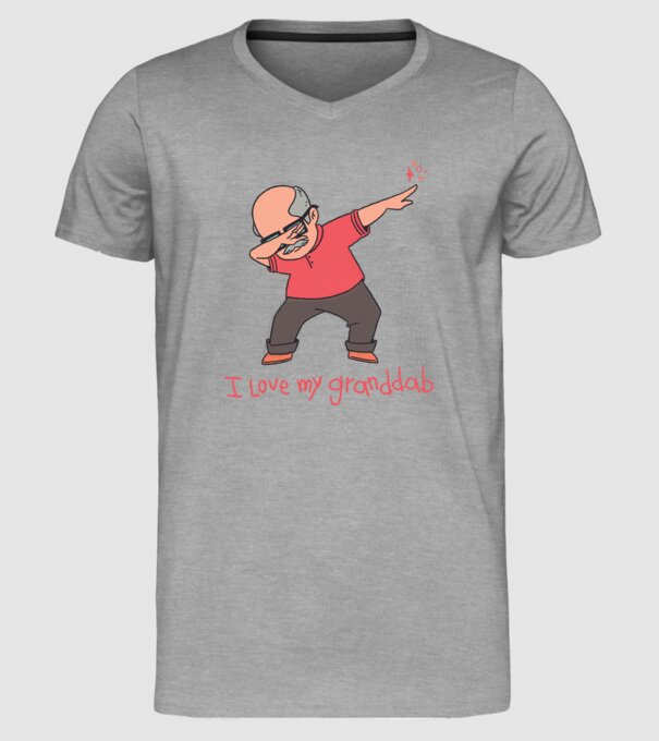 Îl iubesc pe bunicul meu model gri pe tricou