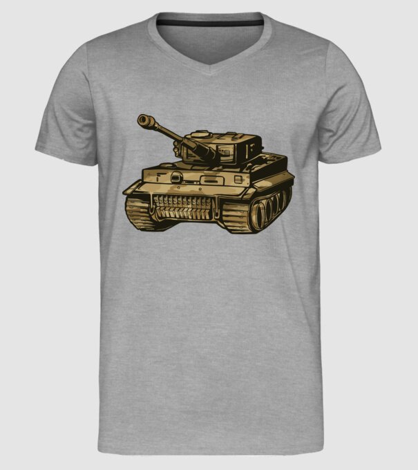 Tanc Mașină de luptă model gri pe tricou