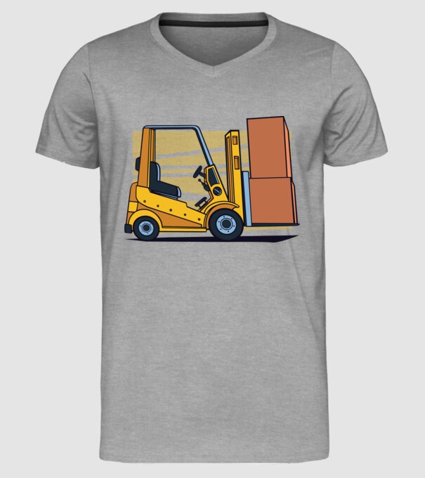 Stivuitor model gri pe tricou