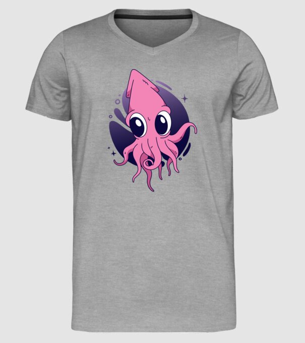 Calmar model gri pe tricou