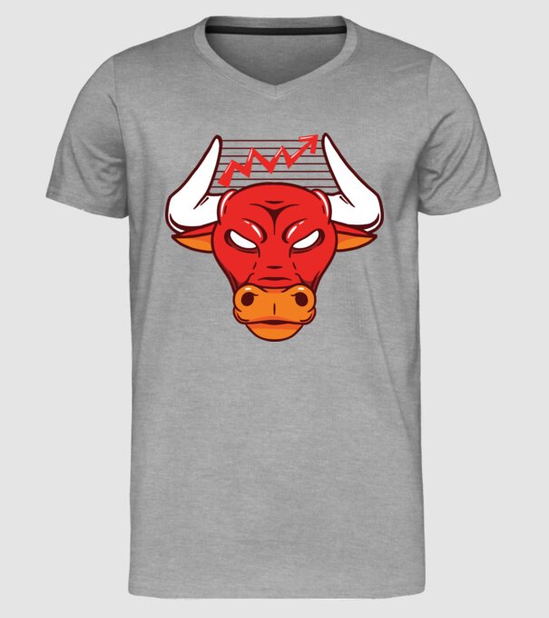 Bursa de Valori Taur model gri pe tricou