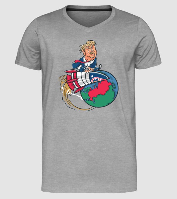 Trump bombă model gri pe tricou