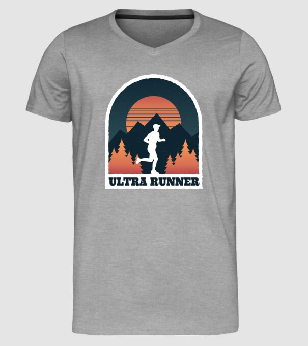 Ultra Runner Tricou alergare model gri pe tricou