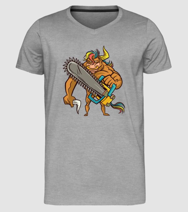 Unicorn Taur model gri pe tricou