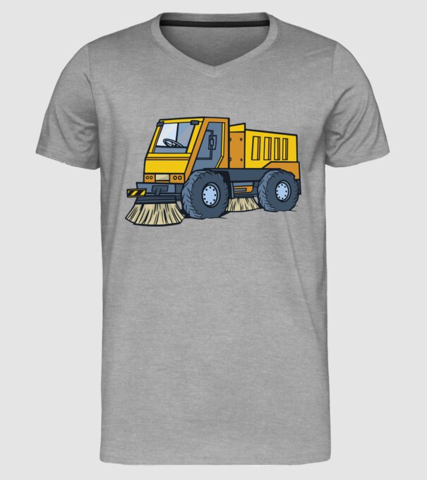 Camion spălare străzi model gri pe tricou