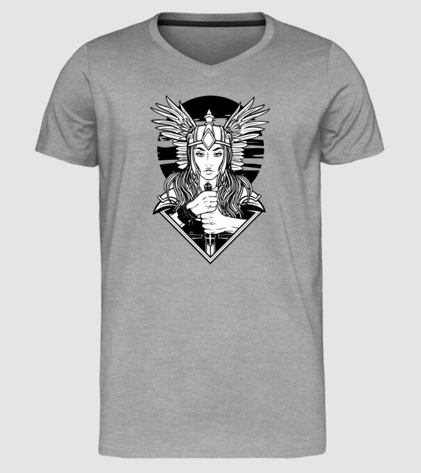 Zeița Valkyrie model gri pe tricou