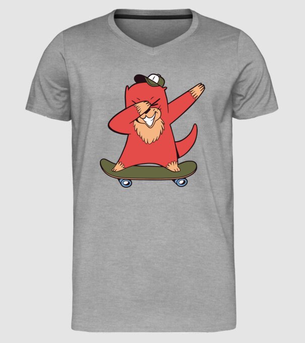 Vidră DAB model gri pe tricou