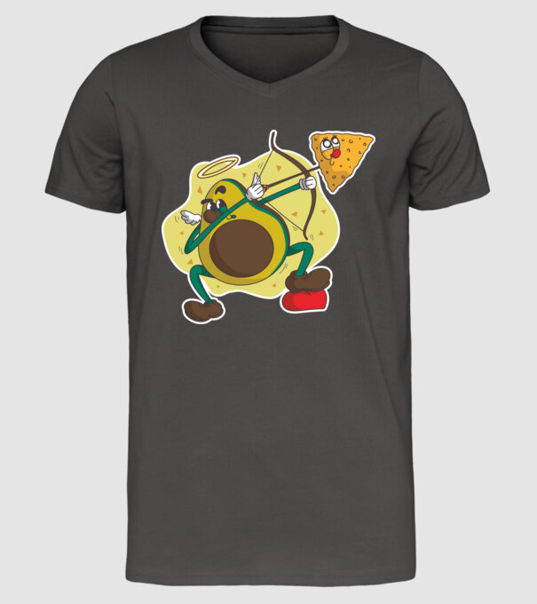 Dragoste de Avocado model gri închis pe tricou