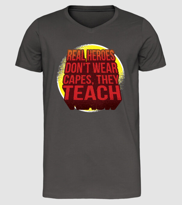 Adevărații eroi predau model gri închis pe tricou