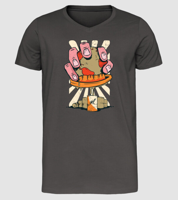 Epuizarea Pământului model gri închis pe tricou