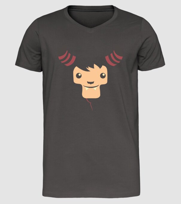 Goat Halloween model gri închis pe tricou