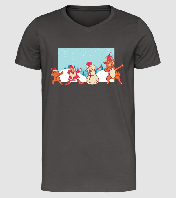 Crăciun DAB model gri închis pe tricou
