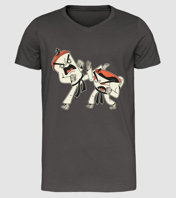 Cafea vs ceai model gri închis pe tricou