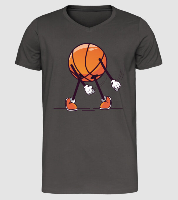 Baschet DAB model gri închis pe tricou