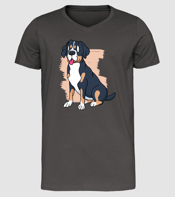 Câine model gri închis pe tricou