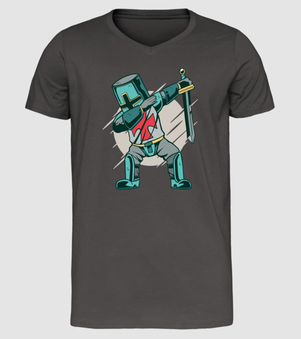 Cavaler DAB model gri închis pe tricou