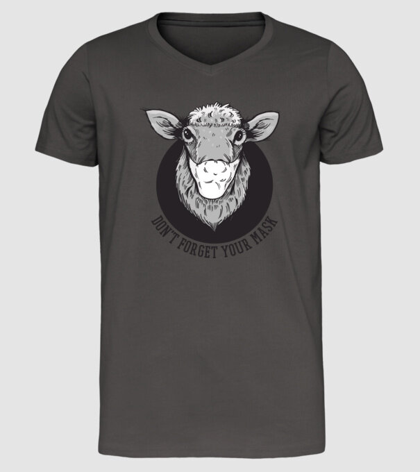 Don't forget your mask model gri închis pe tricou