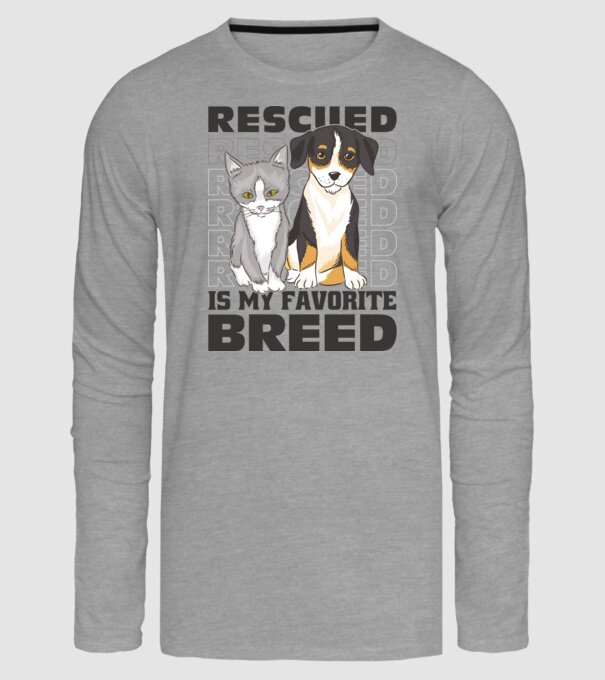 Rasa mea preferată este cea adoptată model gri pe tricou