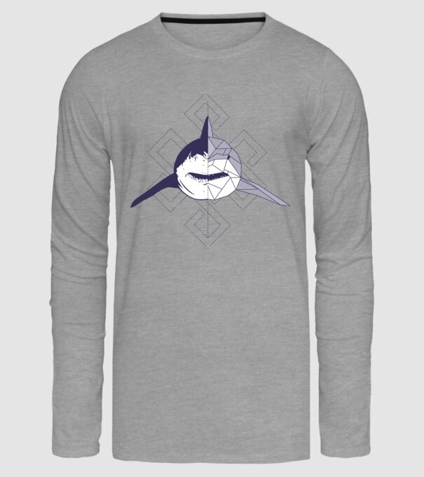 Rechin abstract model gri pe tricou
