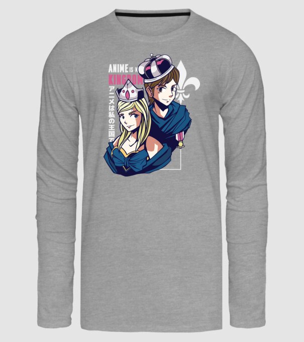Anime este Regatul meu model gri pe tricou