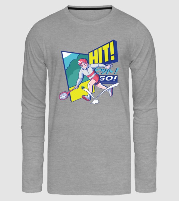 Anime Jucător de tenis băiat model gri pe tricou