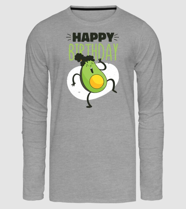 Avocado La mulți ani model gri pe tricou