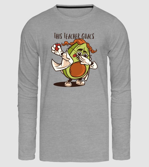 Profesor Avocado DAB model gri pe tricou