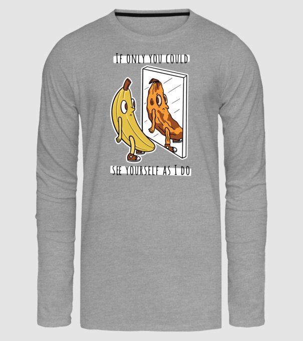 Oglindă Banană model gri pe tricou