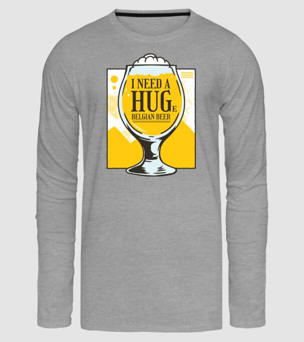 Bere belgiană model gri pe tricou