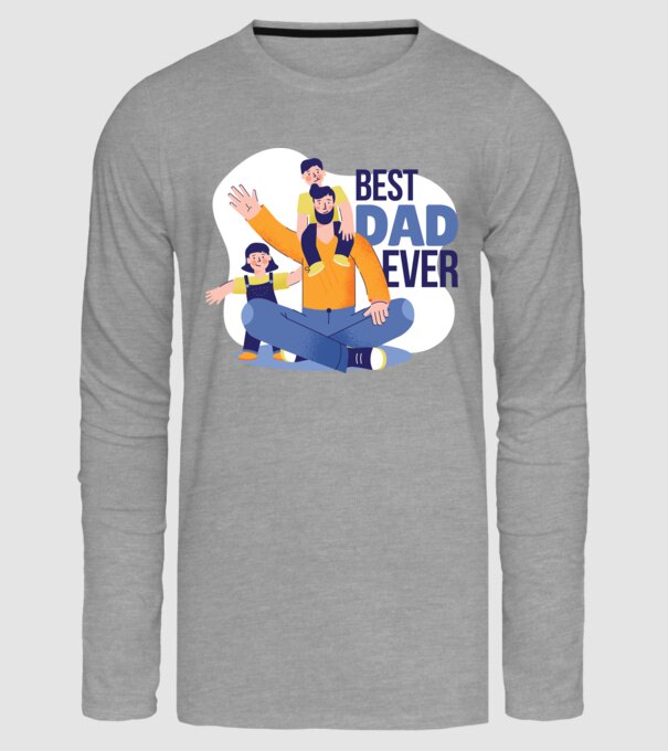 Best Dad ever - Cel mai bun tată model gri pe tricou