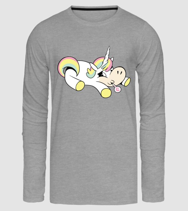Unicorn bolnav model gri pe tricou