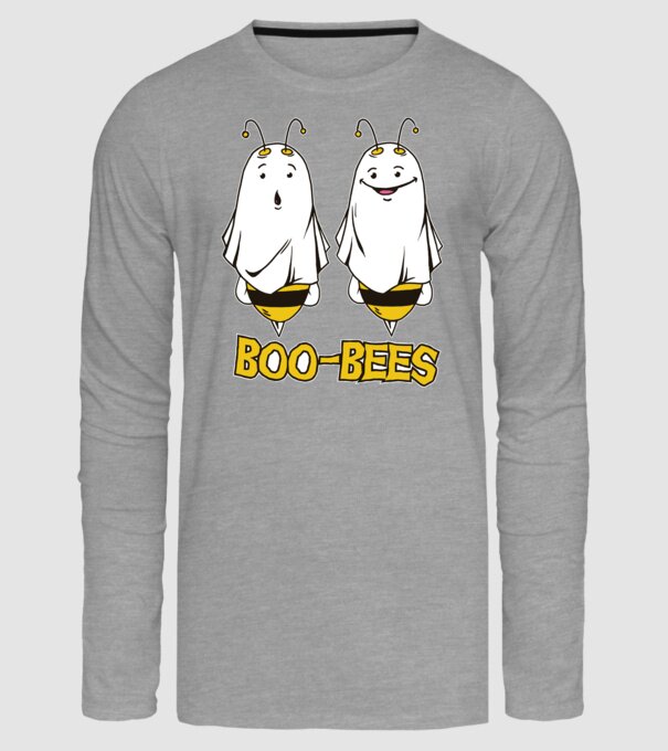 Boo Bees - Albine fantomă Halloween model gri pe tricou