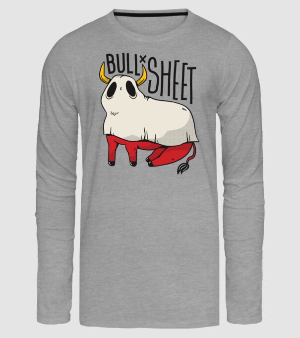Bull sheet model gri pe tricou